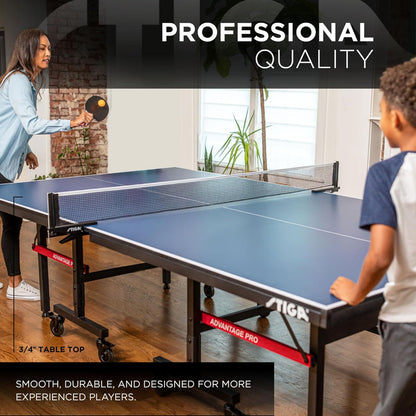 Advantage Series Ping Pong Tables - 13, 15, 19, and 25Mm Tabletops - Quickplay 10 Minute Assembly - Playback Mode - Recreational to Tournament Level